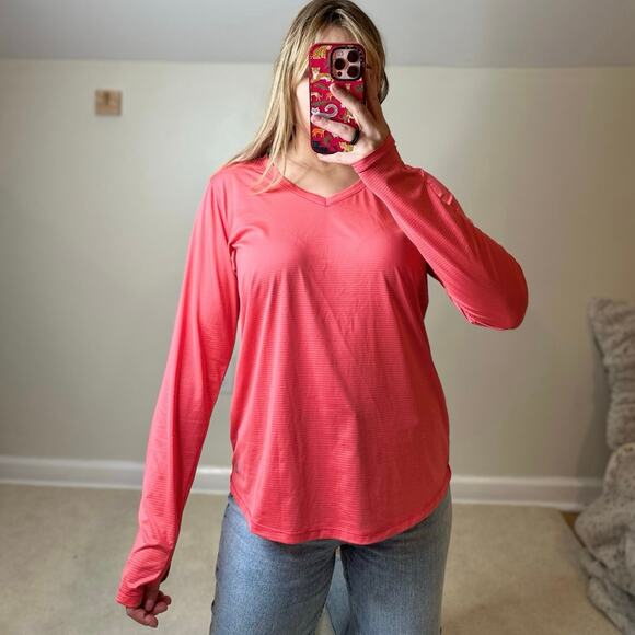 RBX: Coral Pink Athletic Long Sleeve - Picture 1 of 7